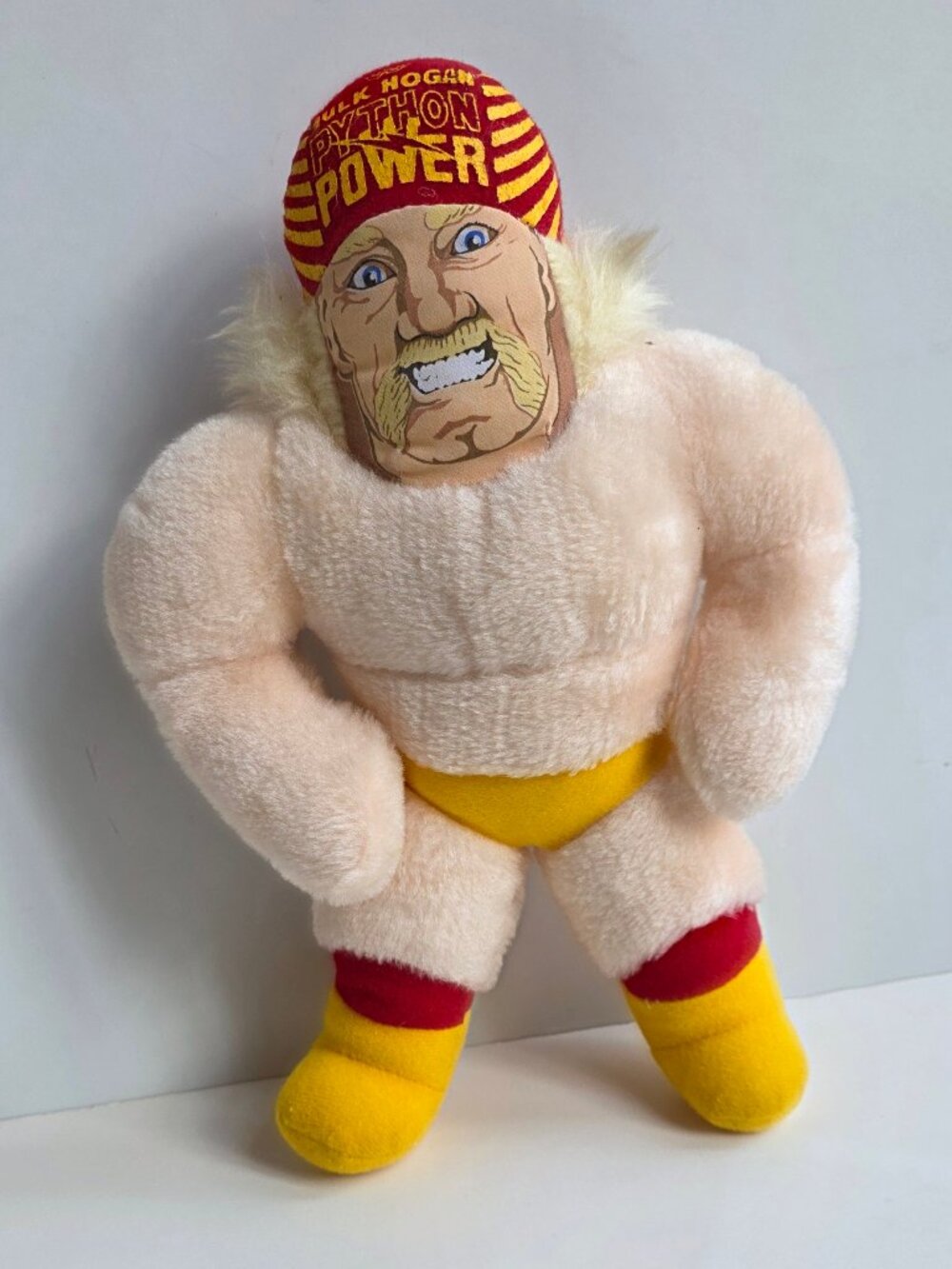 Vintage 1991 WWF Hulk Hogan 'Python Power' Plush Doll (11")